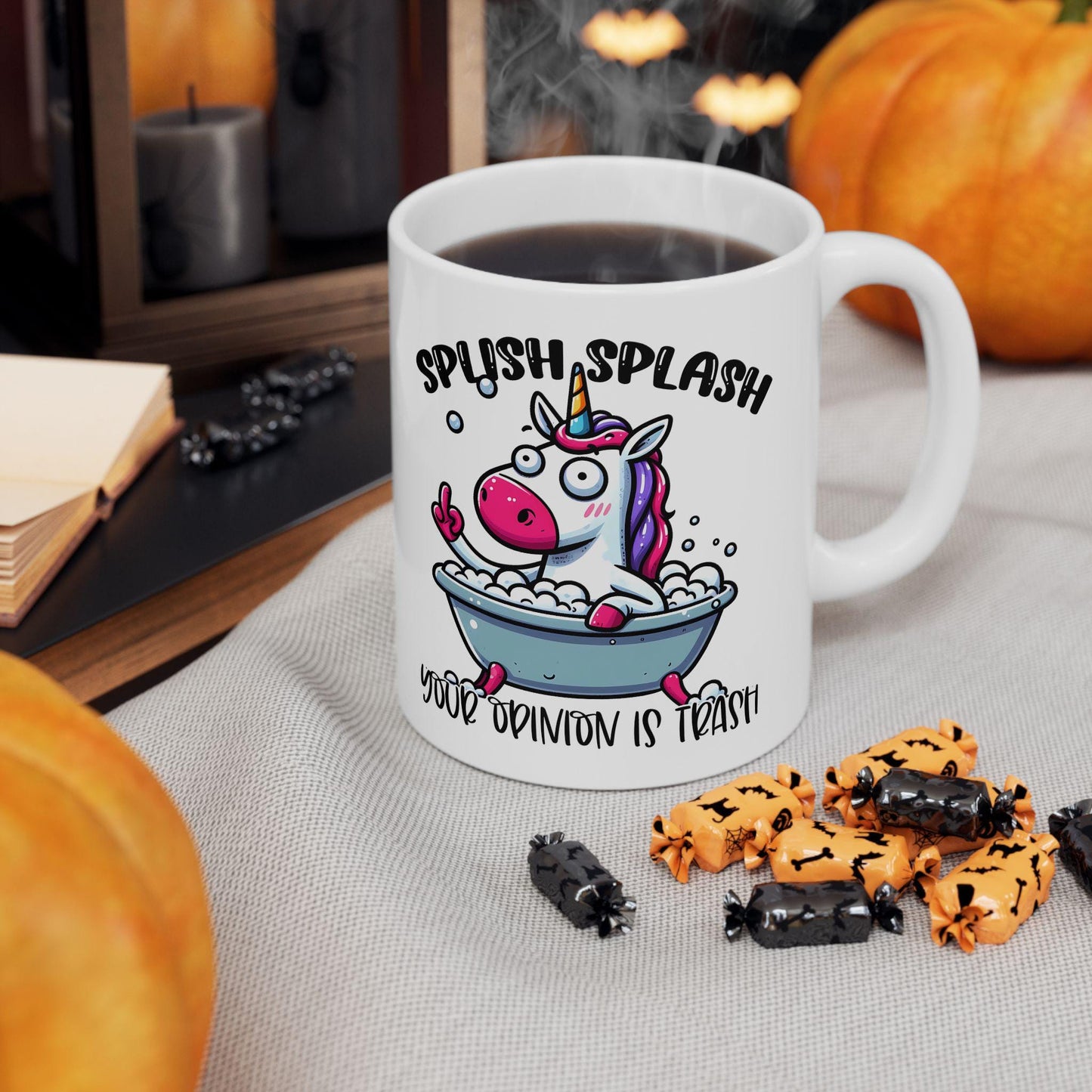 Funny Unicorn Mug | Sarcastic Coffee Cup, 15oz Ceramic (Dishwasher Safe)