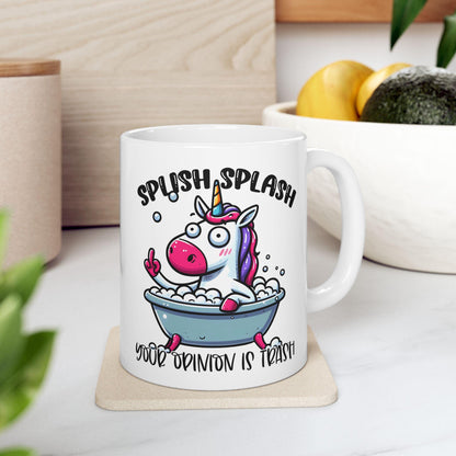 Funny Unicorn Mug | Sarcastic Coffee Cup, 15oz Ceramic (Dishwasher Safe)
