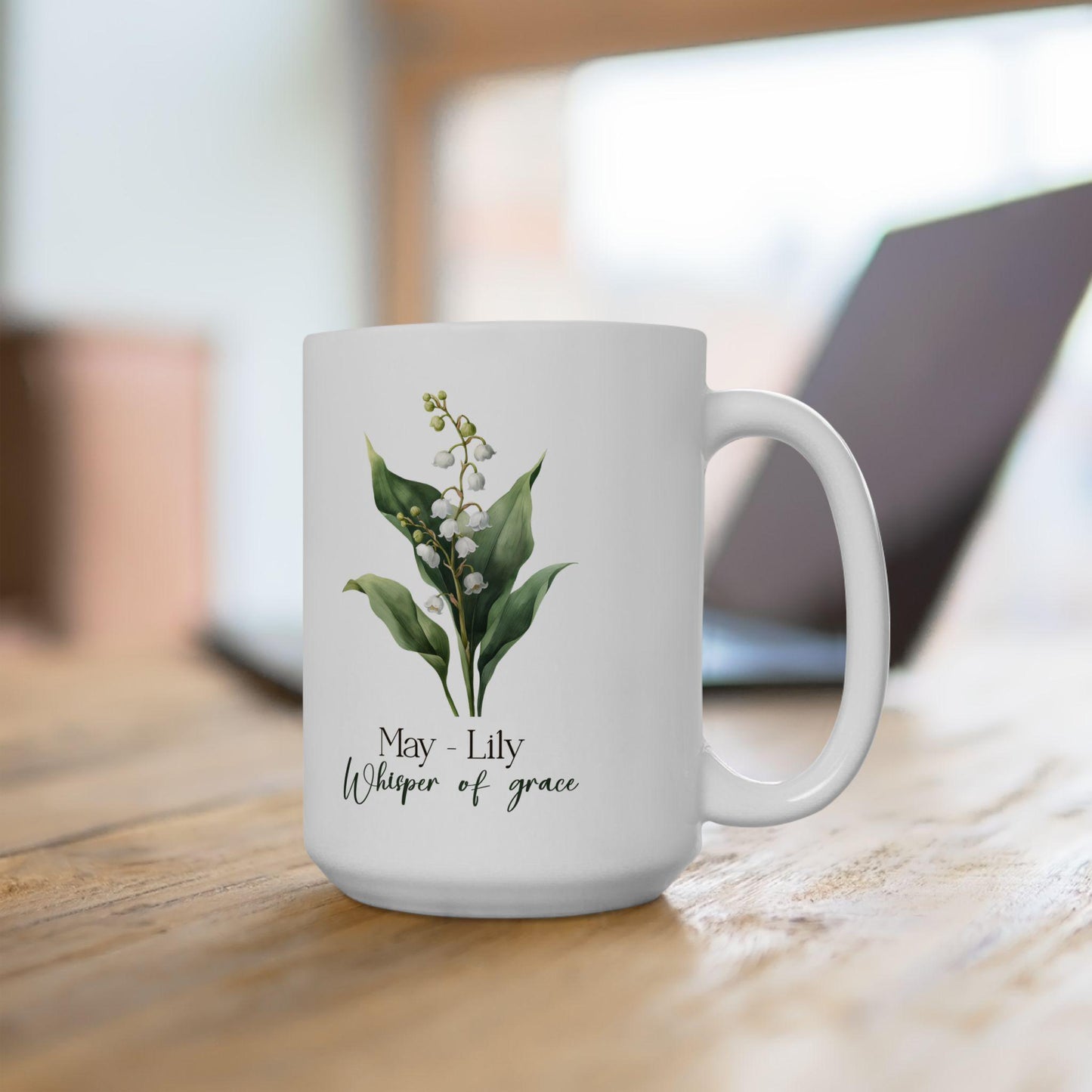 May Lily of the Valley Mug | Floral Botanical Coffee Cup (15oz)