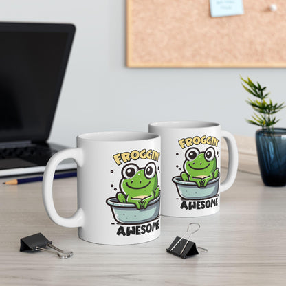 Frog Coffee Mug | Funny Frog Humor Ceramic Cup (15oz)