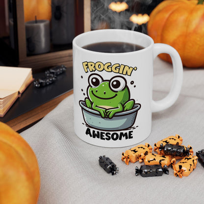Frog Coffee Mug | Funny Frog Humor Ceramic Cup (15oz)