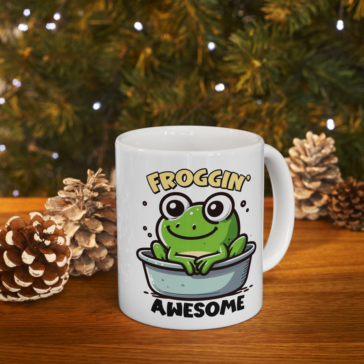 Frog Coffee Mug | Funny Frog Humor Ceramic Cup (15oz)