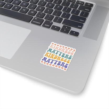 Kindness Matters Stickers | Inspirational Laptop Decals, Positive Vibe Flower Stickers