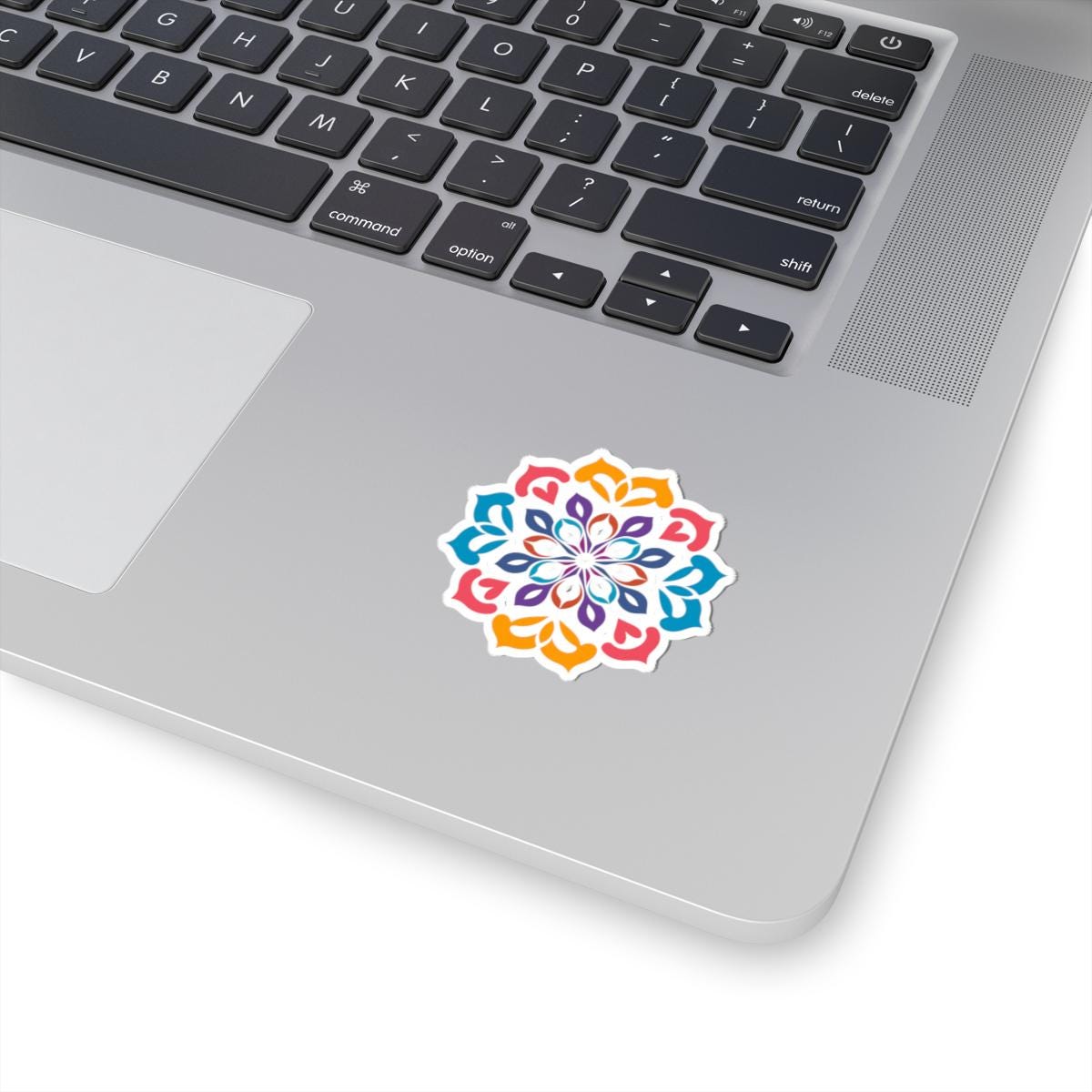 ColorFlow Mandala Sticker | Geometric Kaleidoscope Vinyl Decal, Boho Spiritual Decor