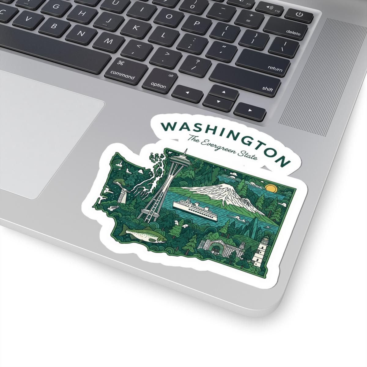 Washington State Sticker Pack | Space Needle, Mt Rainier, Ferry (Waterproof)