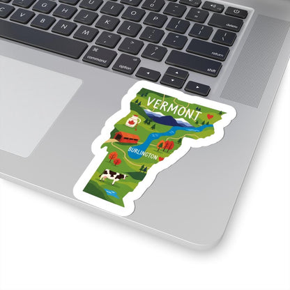Vermont Sticker Pack | Maple Syrup Cow Covered Bridge Art (Waterproof)