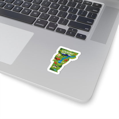 Vermont Sticker Pack | Maple Syrup Cow Covered Bridge Art (Waterproof)
