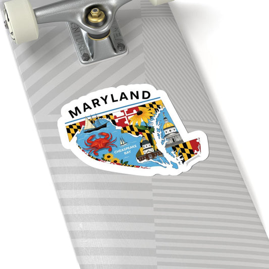 Maryland Crab Sticker | Chesapeake Bay Vinyl Decal, Waterproof USA Made