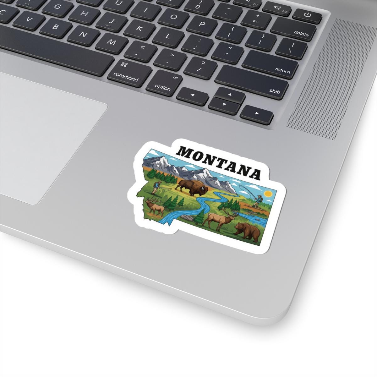 Montana Bison Art Vinyl Sticker | Big Sky Country Decal (Waterproof)