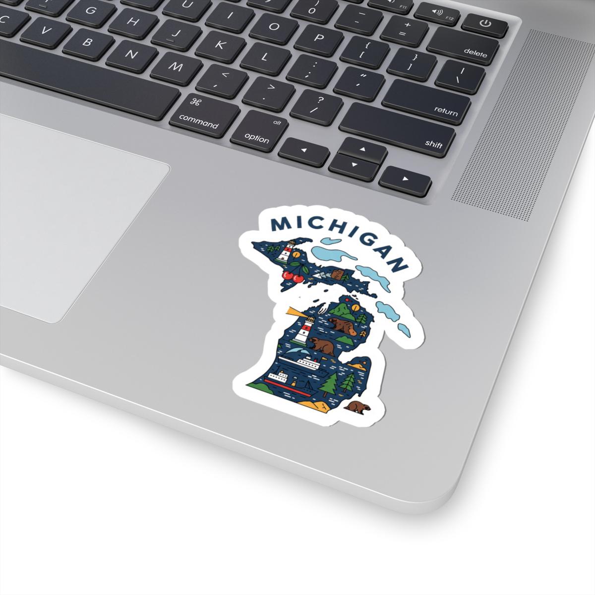 Michigan Lighthouse Sticker | Lakes State Vinyl Decal (Waterproof)