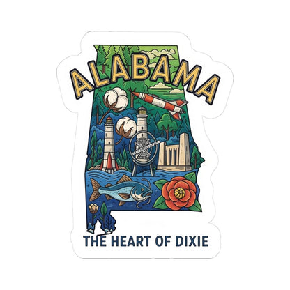 Alabama State Sticker | Waterproof Vinyl Decal for Laptops, Water Bottles