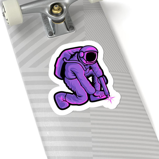 Astronaut Welding Sticker | Cosmic Space Worker Vinyl Decal | Sci Fi Art Gift