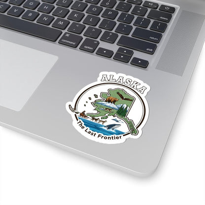 Alaska The Last Frontier Vinyl Sticker | Waterproof Durable Decal USA