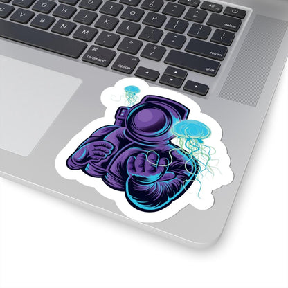 Astronaut Jellyfish Sticker | Cosmic Ocean Vinyl Decal (Waterproof)