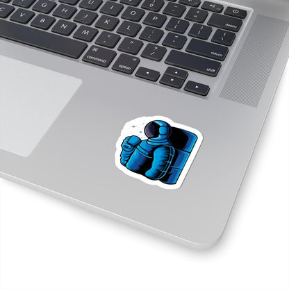 Astronaut Coffee Sticker | Cosmic Space Vinyl Decal, Galaxy Mug Art