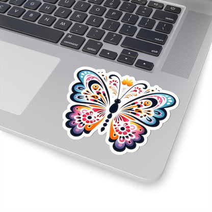 Vibrant Butterfly Sticker | Boho Insect Art, Waterproof Vinyl Nature Decal