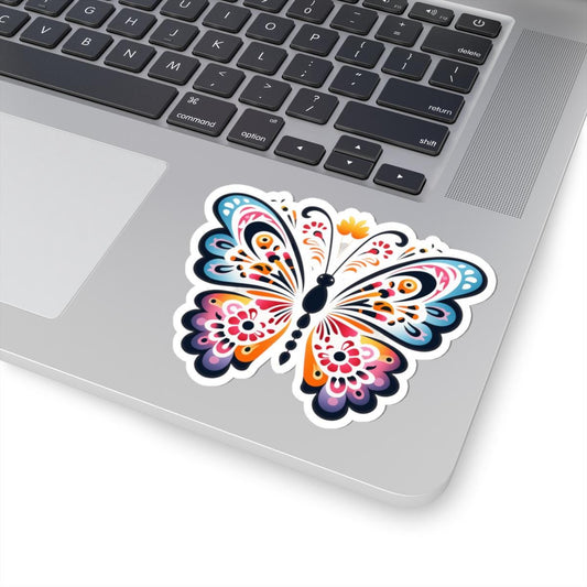 Vibrant Butterfly Sticker | Boho Insect Art, Waterproof Vinyl Nature Decal