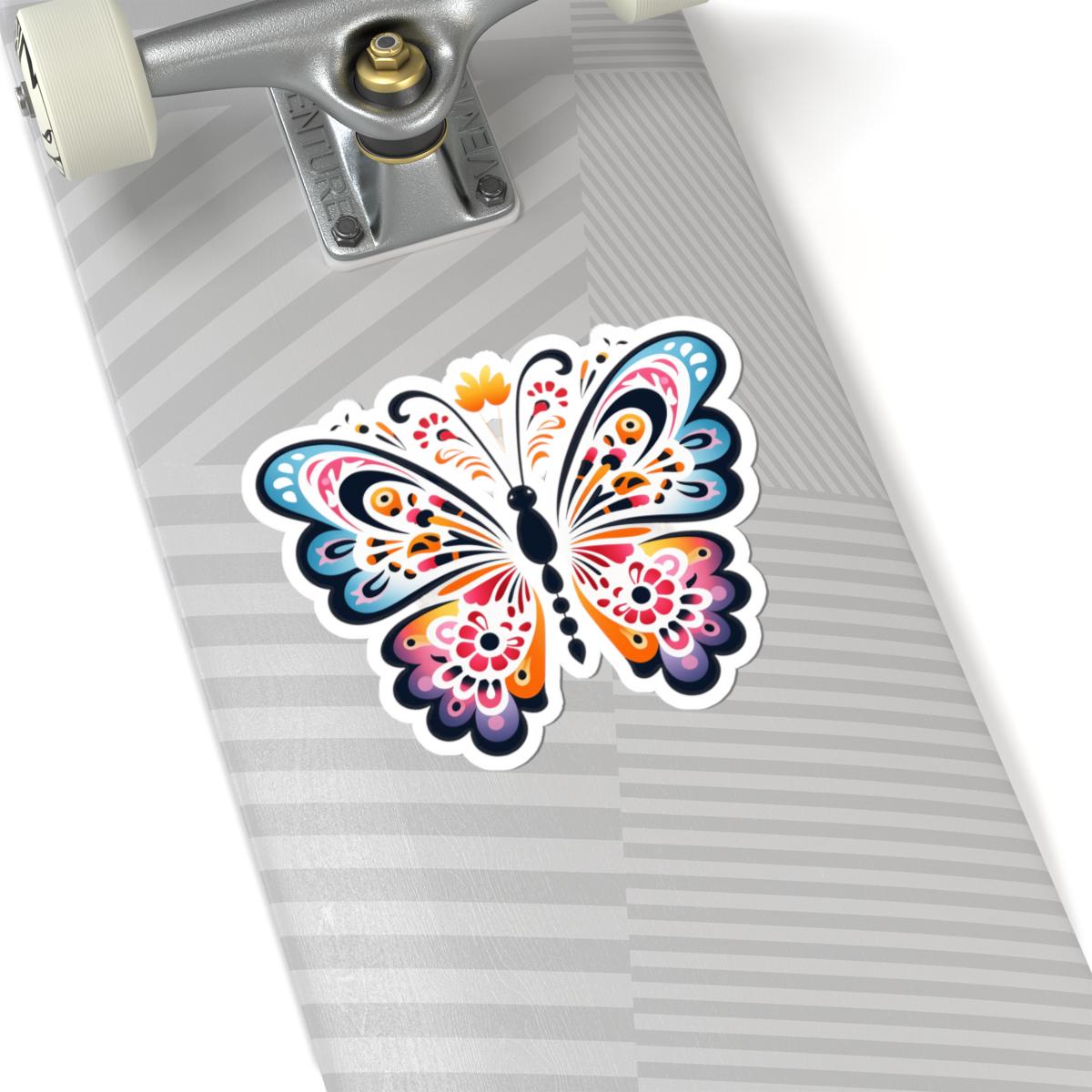 Vibrant Butterfly Sticker | Boho Insect Art, Waterproof Vinyl Nature Decal