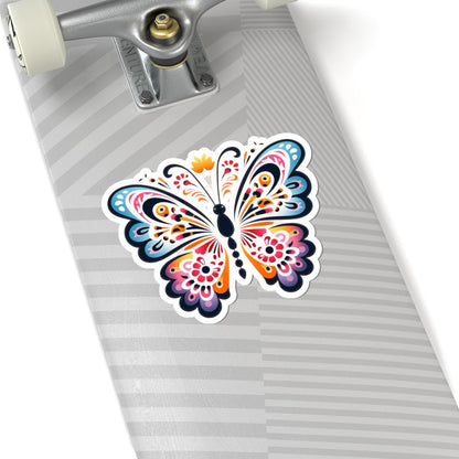Vibrant Butterfly Sticker | Boho Insect Art, Waterproof Vinyl Nature Decal