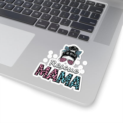 ColorFlow | Rescue Mama Vinyl Sticker | Cute Animal Rescue Art Sticker | Dog Mom Gift | Waterproof Sticker Pack | Premium Decal