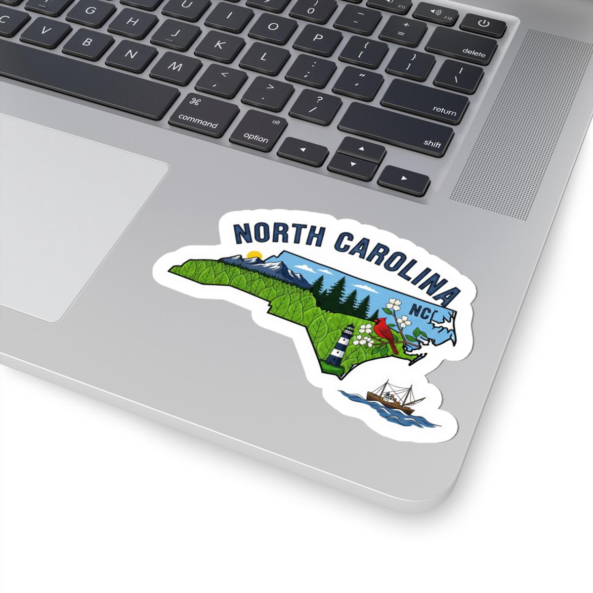 North Carolina State Sticker | Cardinal Art, Mountains, Lighthouse Decal
