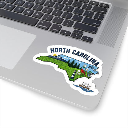 North Carolina State Sticker | Cardinal Art, Mountains, Lighthouse Decal