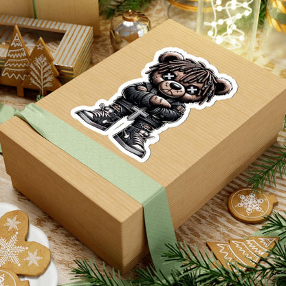 Dreadlock Bear Vinyl Sticker | Gothic Streetwear Gamer Art (Glossy or Matte)