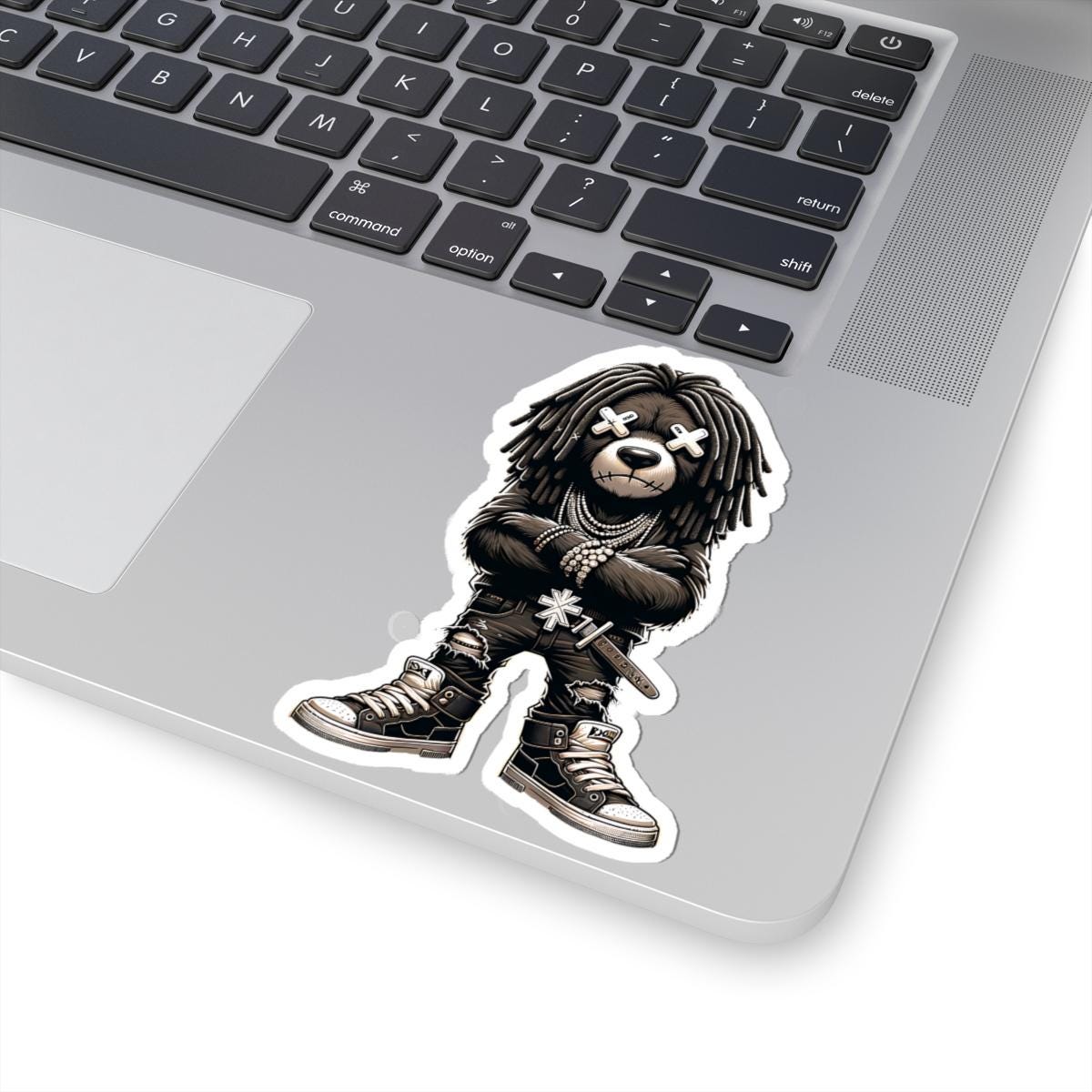 Dreadlock Bear Vinyl Sticker | Urban Streetwear, Dark (Glossy or Matte)