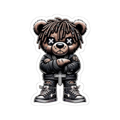 Dreadlock Bear Vinyl Sticker | Gothic Streetwear Gamer Art (Glossy or Matte)