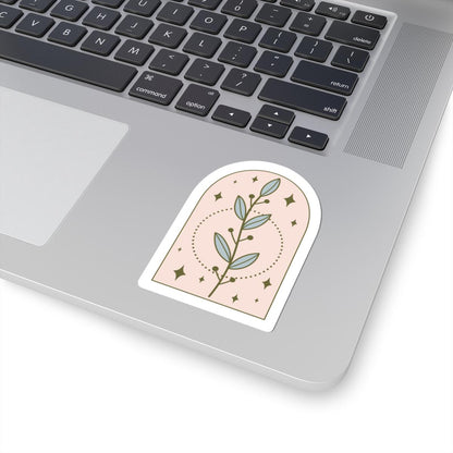 Boho Botanical Leaf Sticker | Waterproof Vinyl Art (Matte/Glossy)
