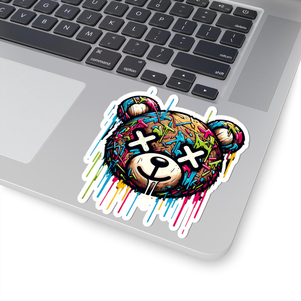 Graffiti Bear Vinyl Sticker | Urban Streetwear, Waterproof Art (Glossy or Matte)