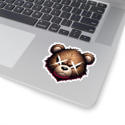 Angry Bear Vinyl Sticker | Waterproof Glossy Matte Finish