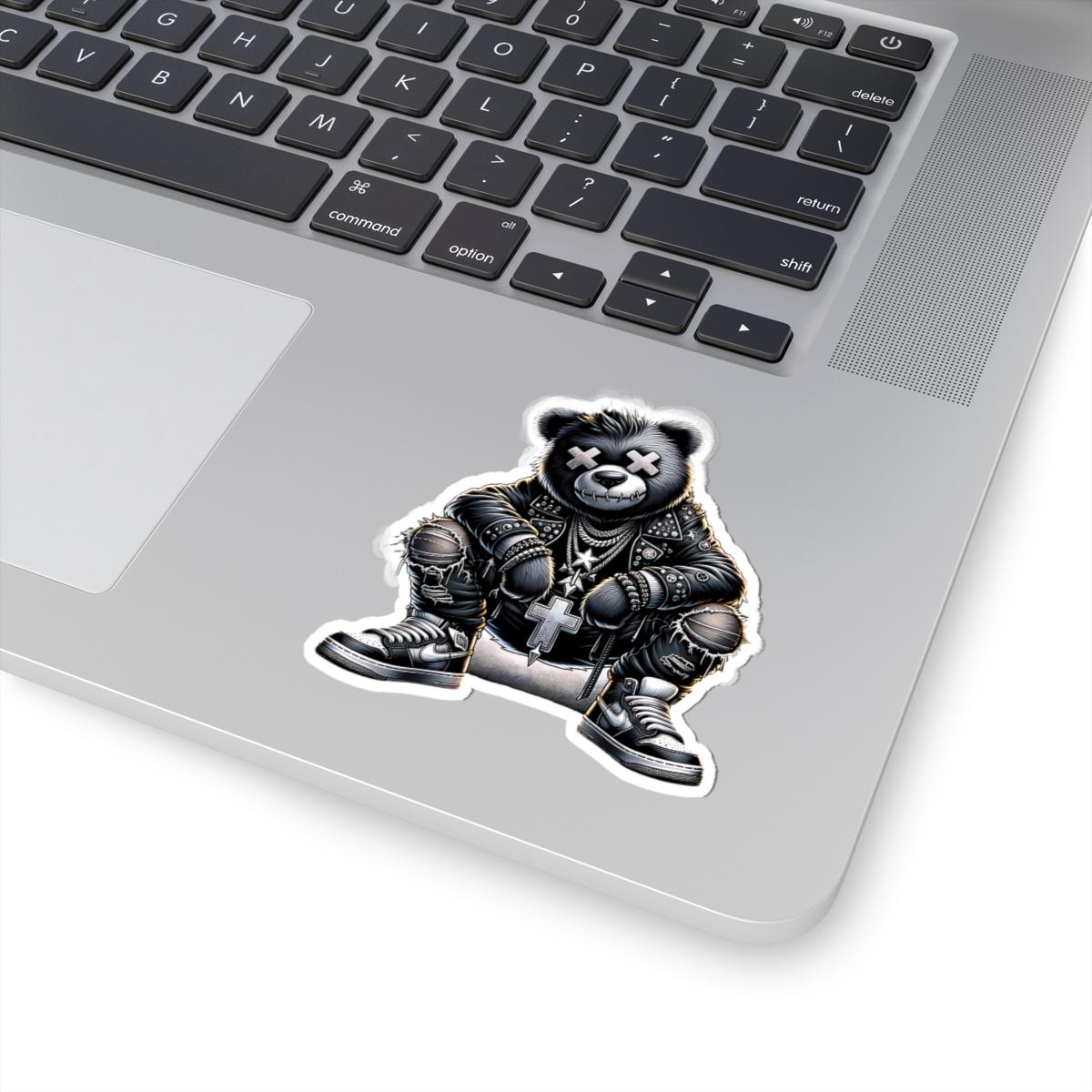 Gothic Bear Vinyl Sticker | Punk Streetwear Gamer Art (Glossy or Matte)