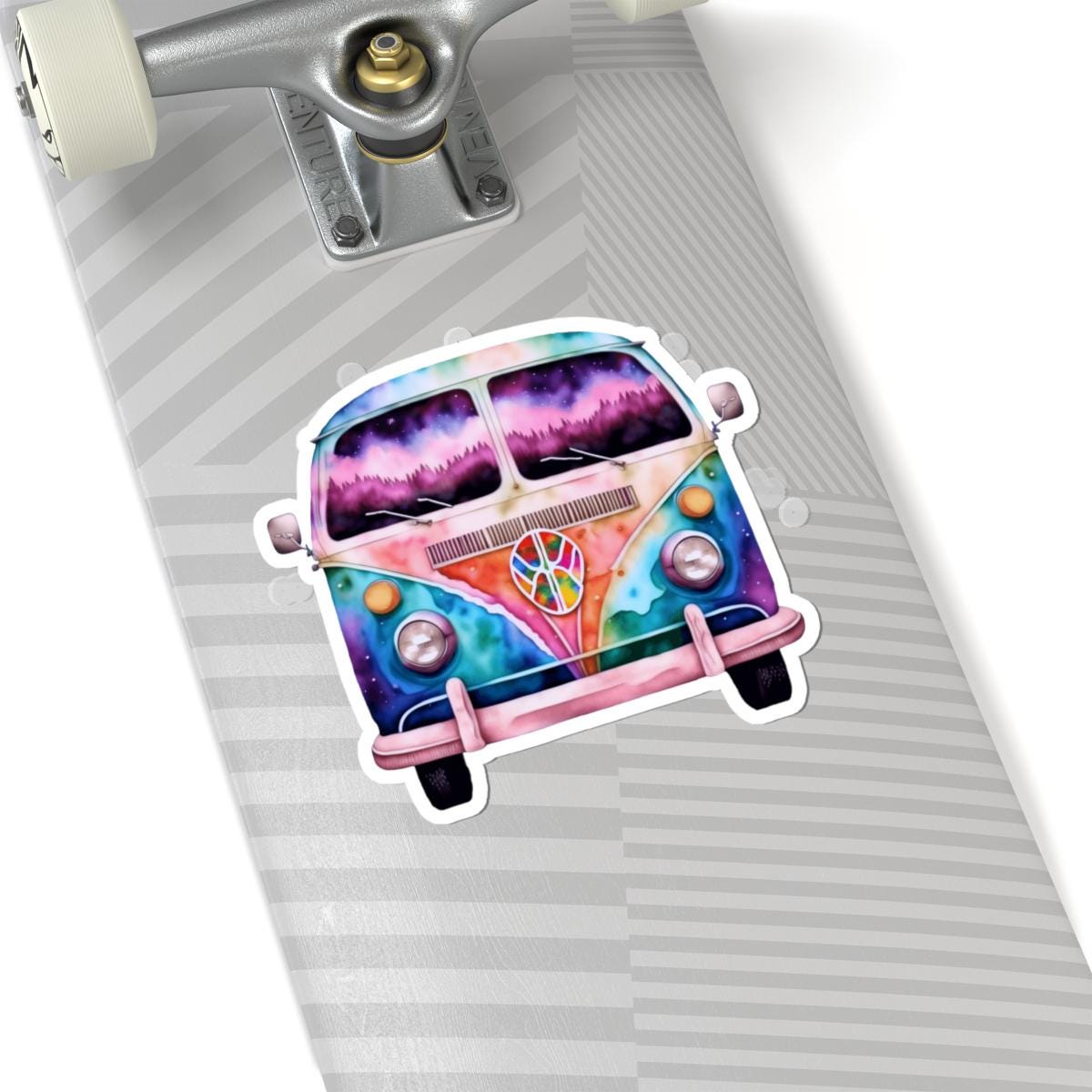 ColorFlow Galaxy Peace Van Sticker | Trippy Retro Boho Vinyl Decal (Waterproof)