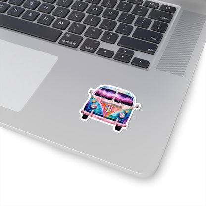 ColorFlow Galaxy Peace Van Sticker | Trippy Retro Boho Vinyl Decal (Waterproof)