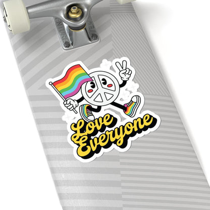 Love Everyone Pride Sticker | Rainbow Peace Vinyl Decal (Glossy)