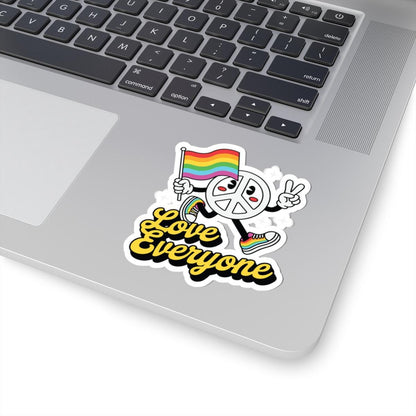 Love Everyone Pride Sticker | Rainbow Peace Vinyl Decal (Glossy)