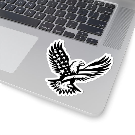 American Flag Eagle Sticker | Patriotic USA Vinyl Decal, Freedom Symbol