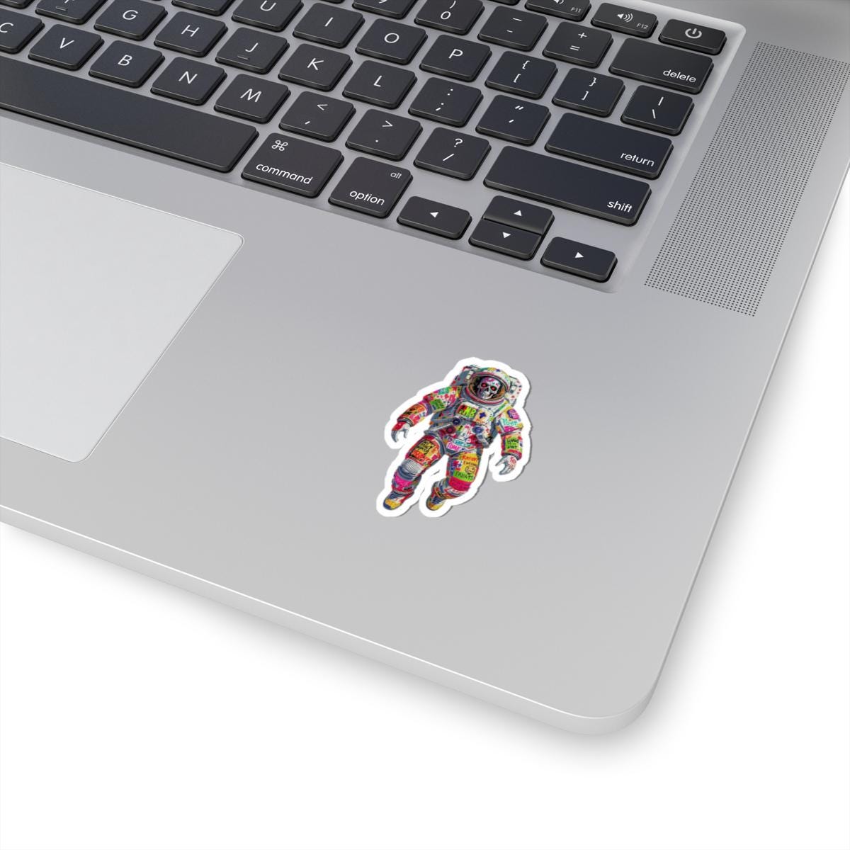 ColorFlow | Graffiti Skull Astronaut Sticker with Neon Street Art Design | Space Punk Vinyl Decal
