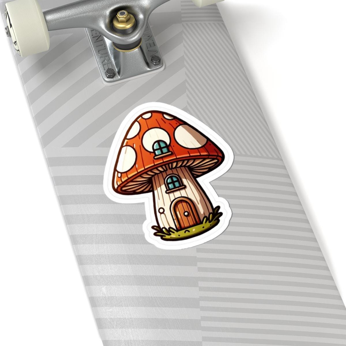 Mushroom House Sticker | Whimsical Toadstool Vinyl Decal (Waterproof)