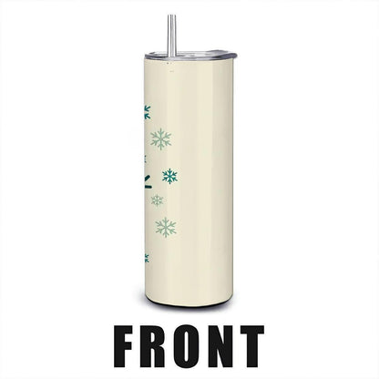 20oz Straight Stainless Steel Tumbler with Straw（Made in USA)