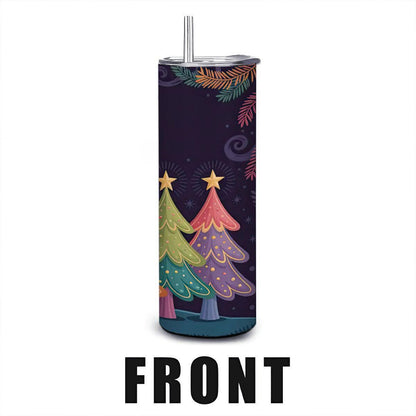 20oz Straight Stainless Steel Tumbler with Straw（Made in USA)