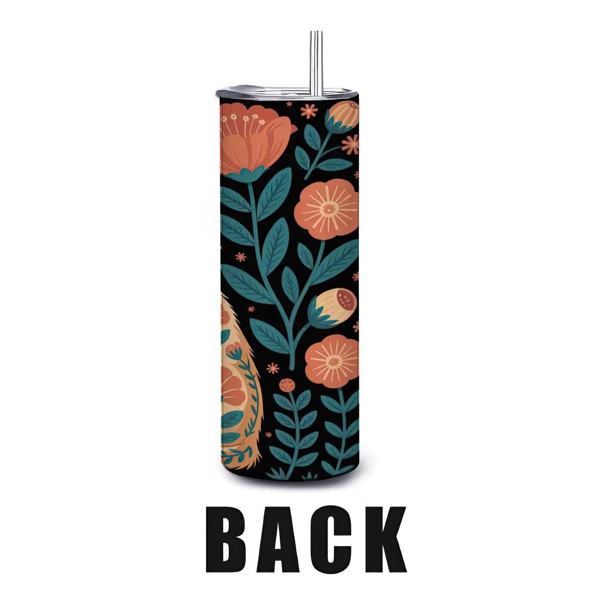 20oz Straight Stainless Steel Tumbler with Straw（Made in USA)