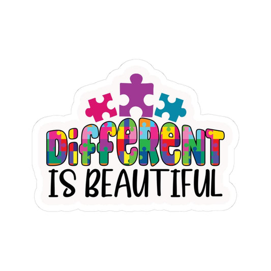 ColorFlow Autism Sticker | Puzzle Pieces "Different Is " Vinyl