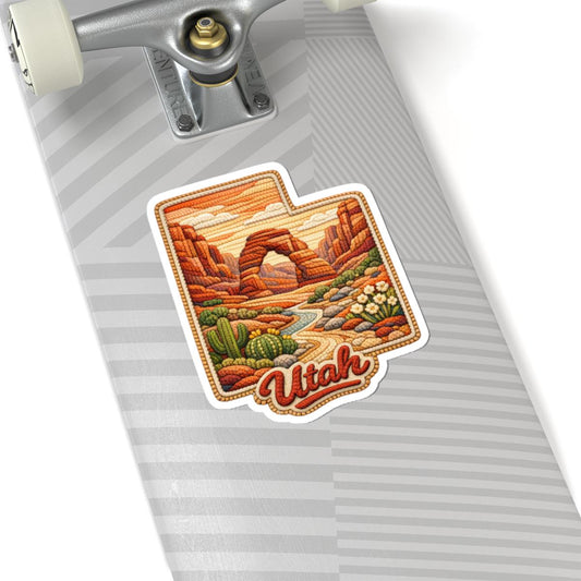 ColorFlow | Utah Desert Wonder Vinyl Sticker | Red Rock Arches Canyon Southwest Landscape Art
