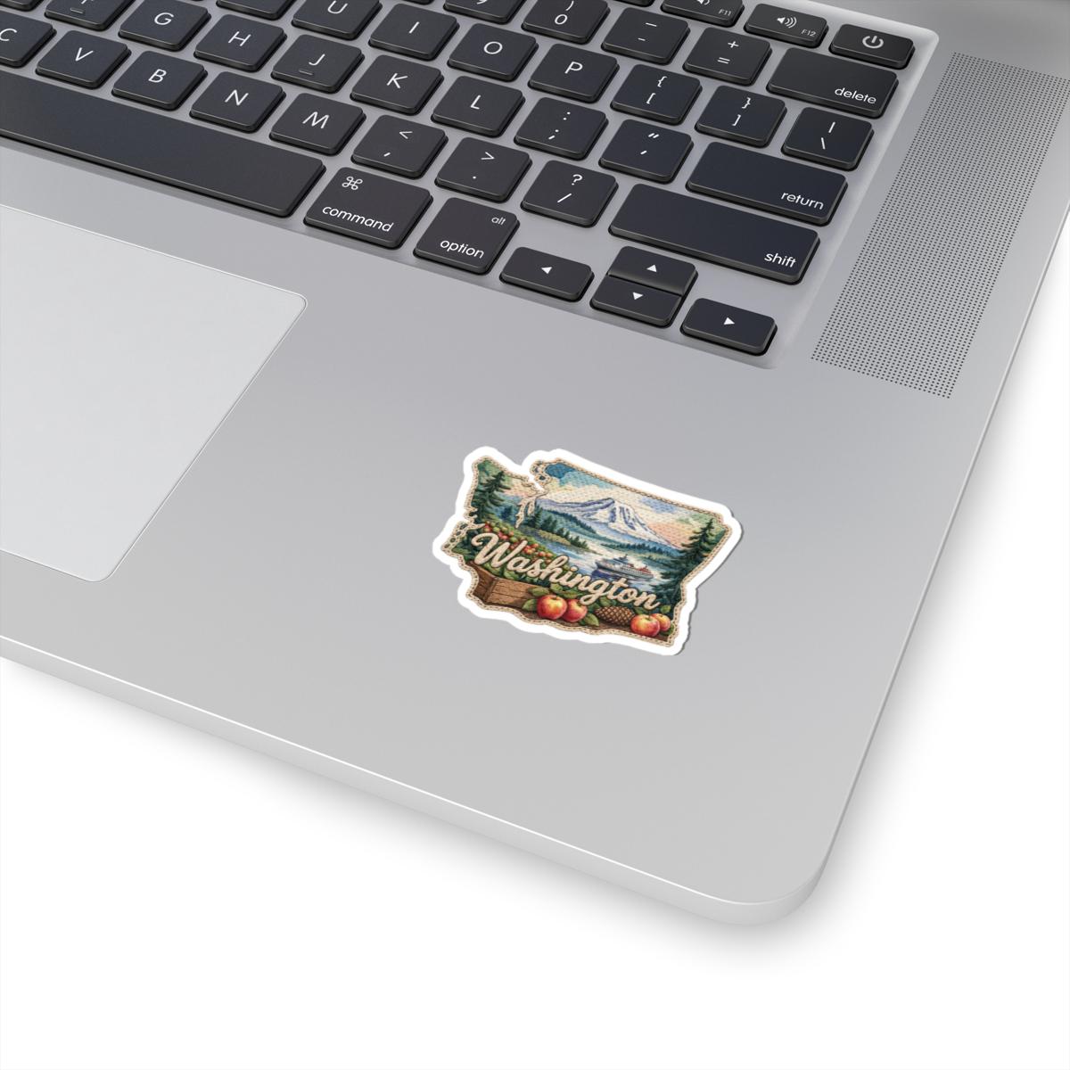 ColorFlow | Washington Evergreen Majesty Vinyl Sticker | Mountain Peaks Forest Shores and Pacific Northwest Art