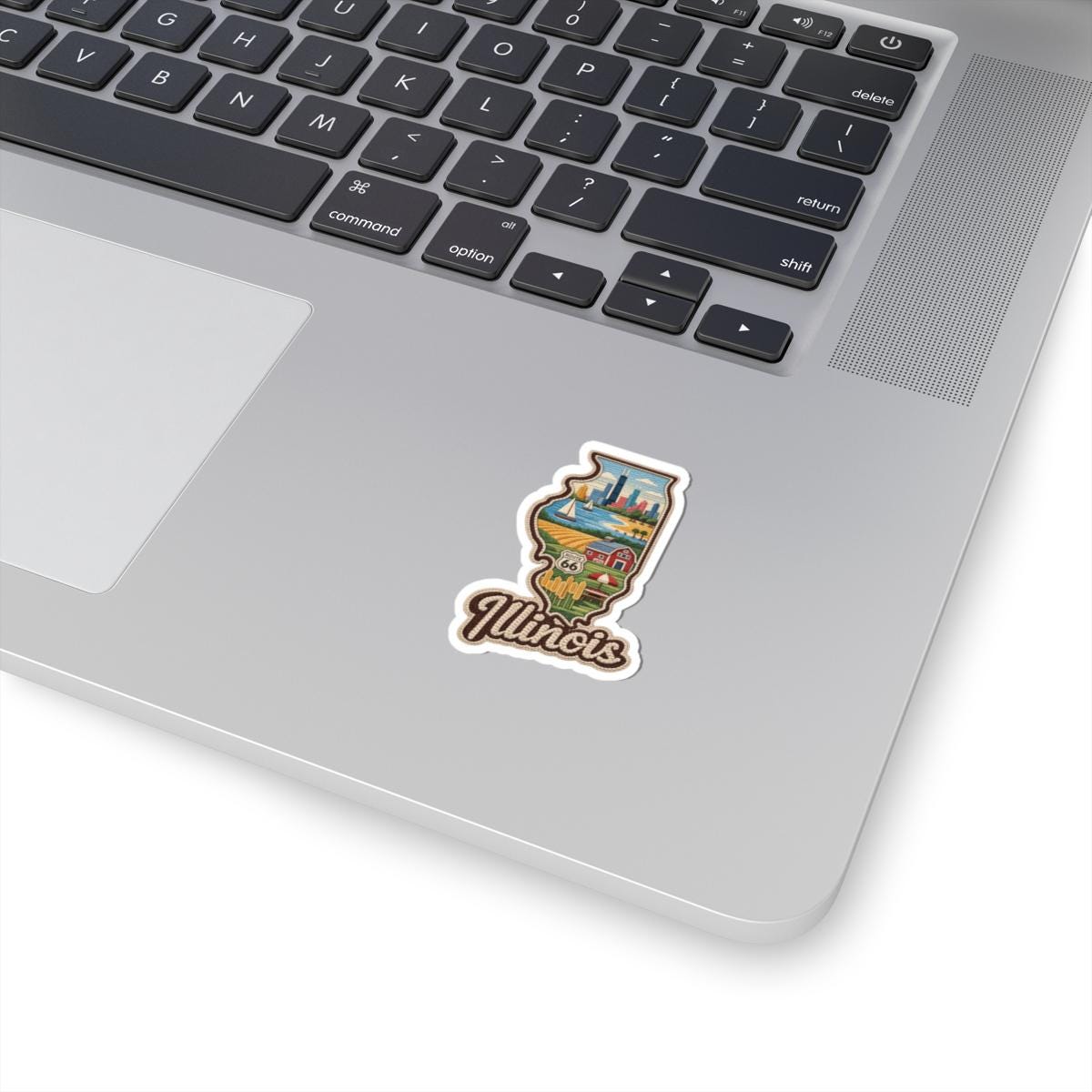 ColorFlow | Illinois Prairie Skyline Vinyl Sticker | Chicago Lakefront Route 66 Heartland Scene Art