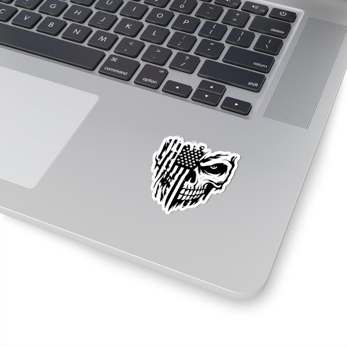ColorFlow | American Flag Skull Vinyl Sticker for Water Bottles Laptops Cars | Patriotic Skull Art Waterproof Decal
