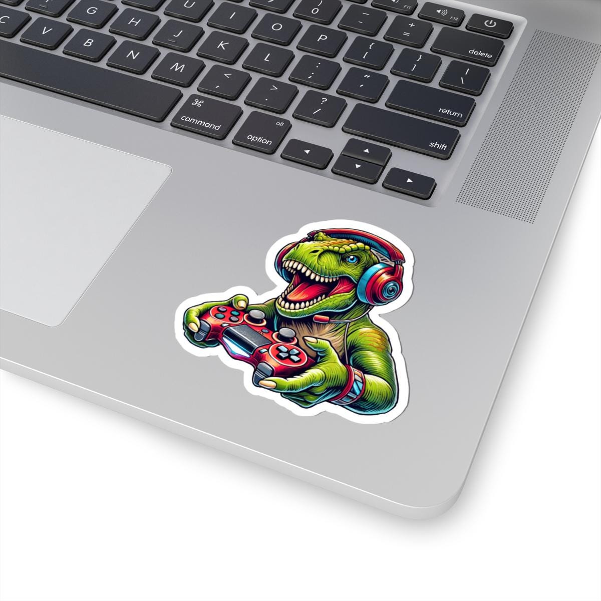 Gamer T Rex Vinyl Sticker | Dinosaur Gaming Art Waterproof Decal