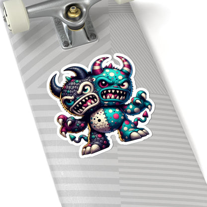 ColorFlow | Two Headed Monster Vinyl Sticker for Laptops Water Bottles Notebooks | Cool Art Decal | Unique Gift for All Ages